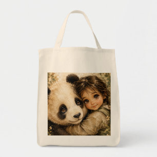 Parent Panda and cute cuddly child Tote Bag