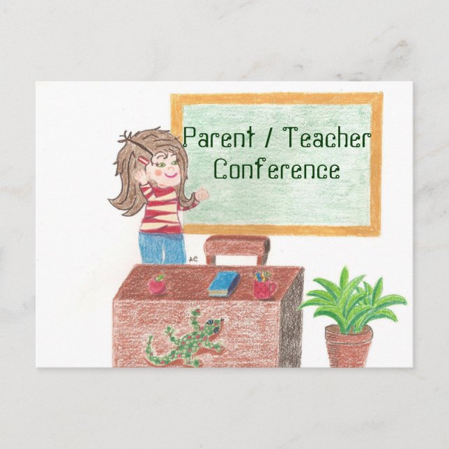 Parent/teacher conference reminder postcard (Front)