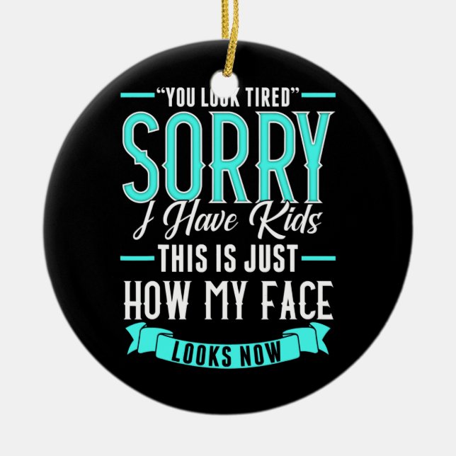 Parenting Inspired Parent Related Mum Dad Design  Ceramic Tree Decoration (Front)