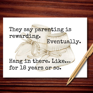 Parenting Is Rewarding Eventually Baby Card
