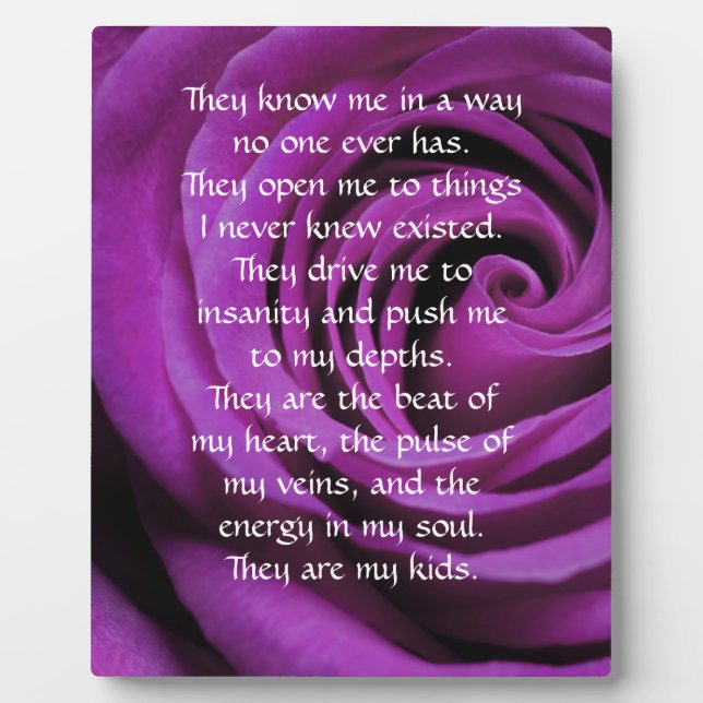 Parenting Plaque with Poem (Front)