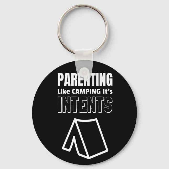 Parenting Sarcastic Gift for Mum or Dad Key Ring (Front)