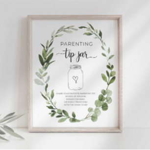 Parenting Tips for the Mama to Be Party Sign