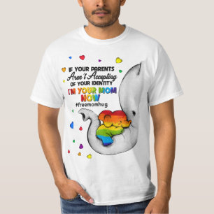 Parents Accepting Im Your Mom Now Elephant LGBTQ G T-Shirt