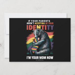 Parents Accepting Im Your Mum Now Bear Hug LGBTQ Invitation