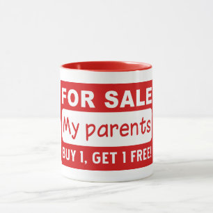 PARENTS FOR SALE custom mugs