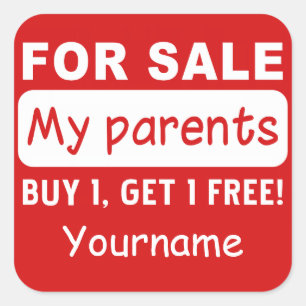 PARENTS FOR SALE custom stickers