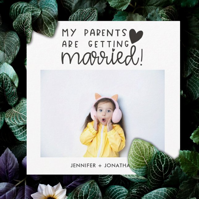 Parents getting married child photo save the date  announcement (Creator Uploaded)
