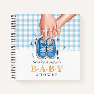 Parents Hands with Shoes Baby Shower Guest Book