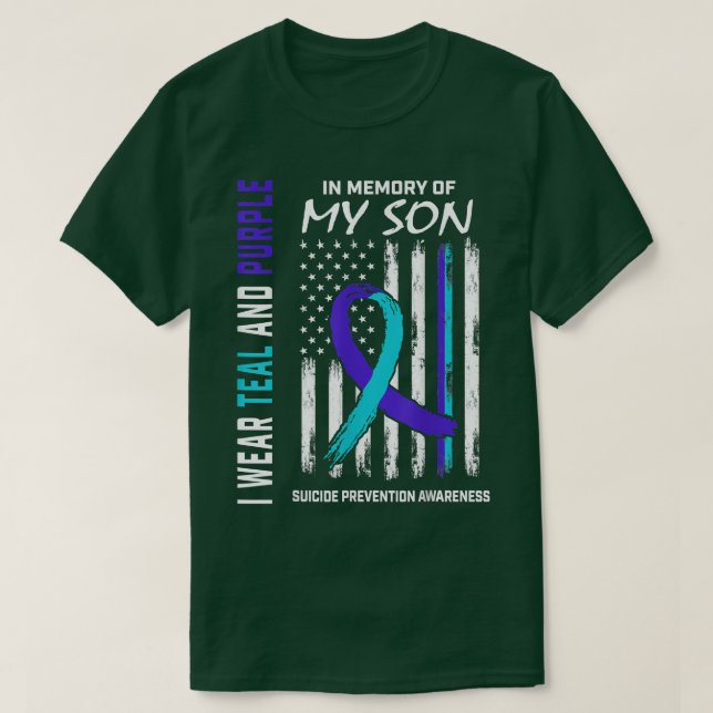 Parents In Memory Of Son Suicide Awareness Prevent T-Shirt (Design Front)