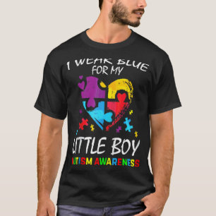 Parents Mum Dad Blue For My Little Boy Son Autism T-Shirt