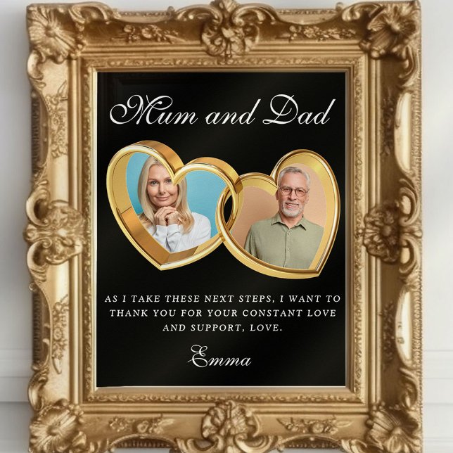 Parents of the Bride Gift, Mum Dad Wedding Gift Po Poster (Creator Uploaded)