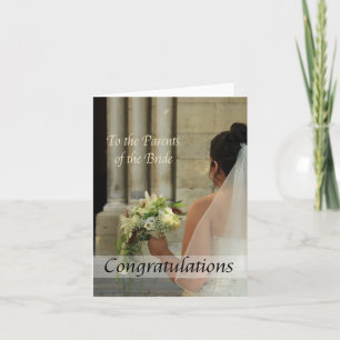 parents of the bride wedding congratulations card