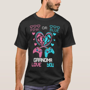 Parents Pink Or Blue Grandma Love You Baby Gender  T-Shirt