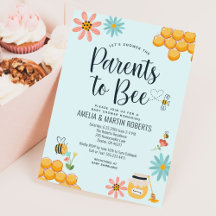 Parents To Bee Baby Shower Honey Bee Invitation