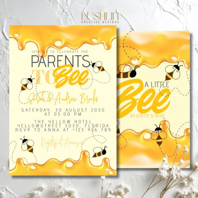 Parents to Bee Baby Shower Invitation (Creator Uploaded)