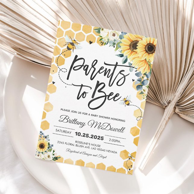 Parents to Bee Baby Shower Invitation (Creator Uploaded)