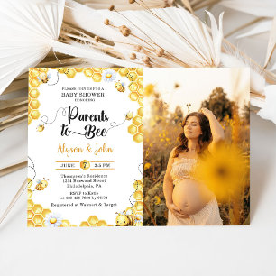 Parents To Bee Baby Shower Photo Invitation