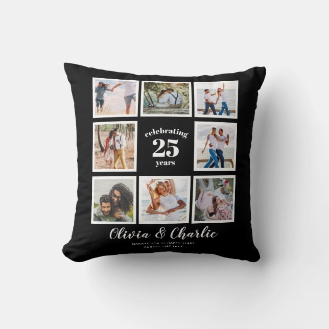 Parents Wedding Anniversary PHOTO Custom Branded   Cushion (Front)