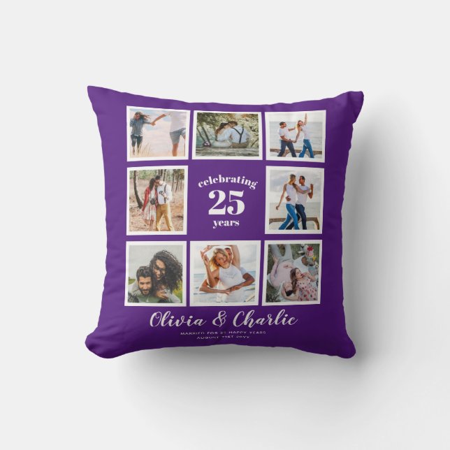 Parents Wedding Anniversary PHOTO Custom Branded   Cushion (Front)