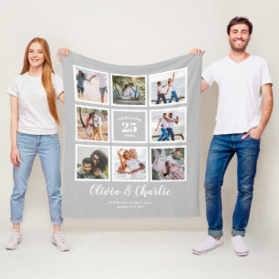 Parents Wedding Anniversary PHOTO Custom Branded Fleece Blanket