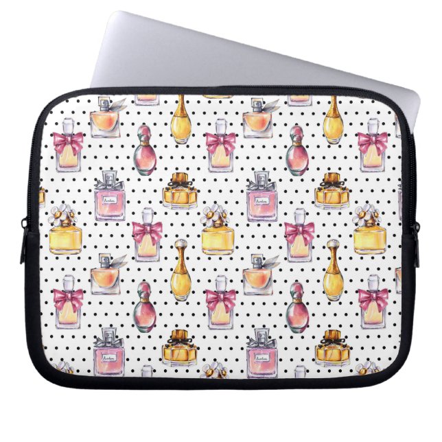 Parfum Bottle Pattern Laptop Sleeve (Front)