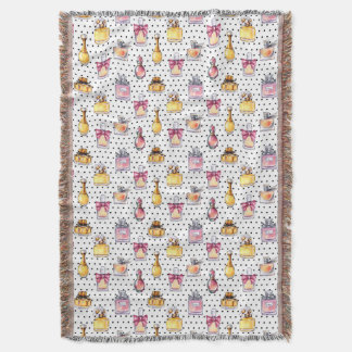 Parfum Bottle Pattern Throw Blanket