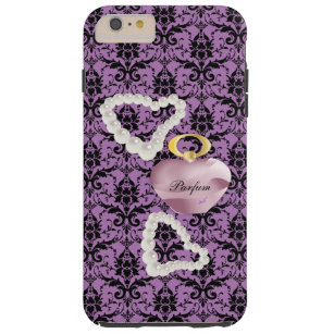 Parfum&Pearls Purple Damask iPhone6Plus Tough Case