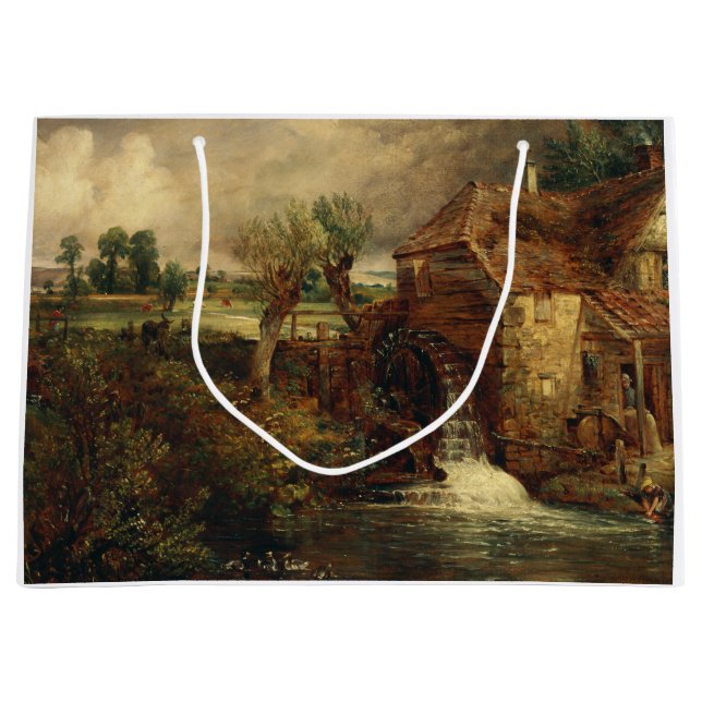 Parham Mill by John Constable Large Gift Bag (Front)