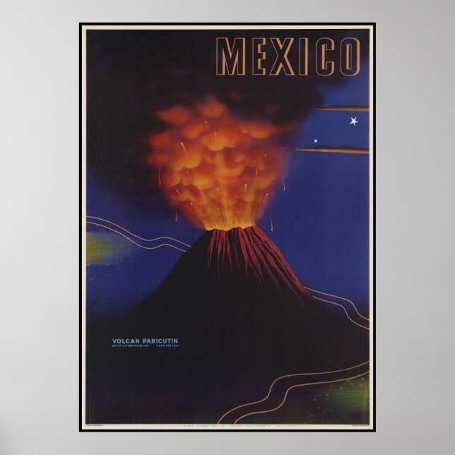 Paricutin Volcano Mexico Poster (Front)