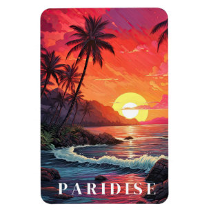Paridise Tropical Beach Magnet