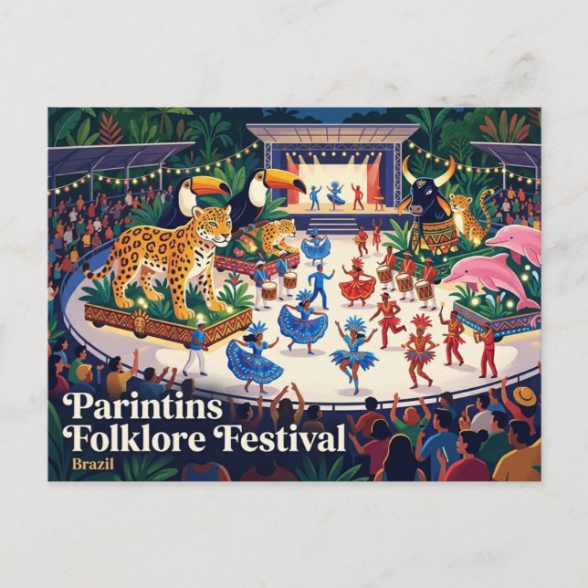 Parintins Folklore Festival Brazil Postcard (Front)
