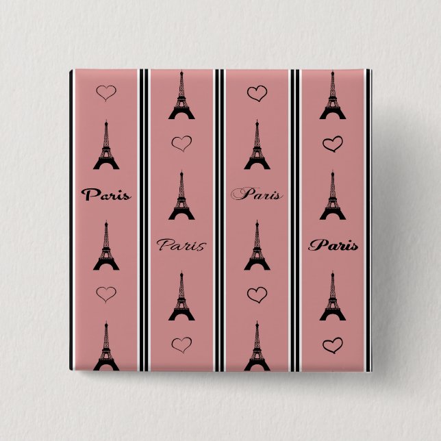 Paris 15 Cm Square Badge (Front)