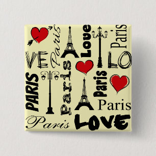 Paris 15 Cm Square Badge