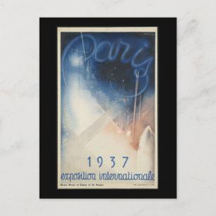 Paris 1937 exposition internationale postcard