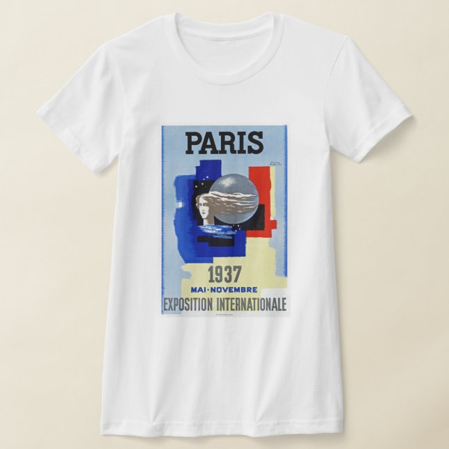 Paris 1937 ~ Exposition Internationale T-Shirt (Laydown)