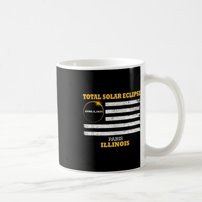 Paris 2024 Solar Eclipse 2024 040824 Eclipse  Coffee Mug (Right)