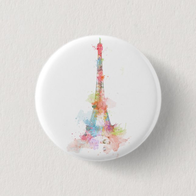 Paris 3 Cm Round Badge (Front)