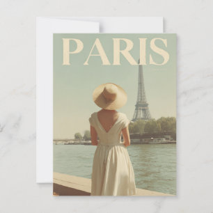 Paris 50s vintage postcard