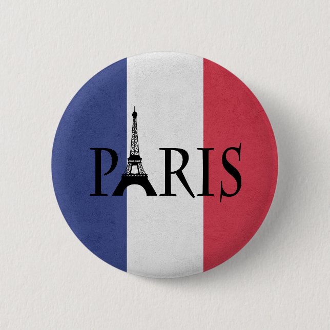 Paris 6 Cm Round Badge (Front)