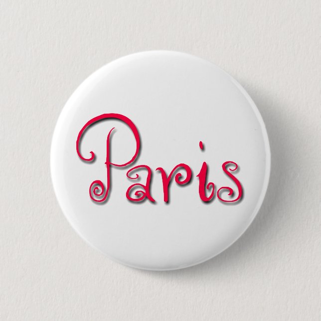 Paris 6 Cm Round Badge (Front)