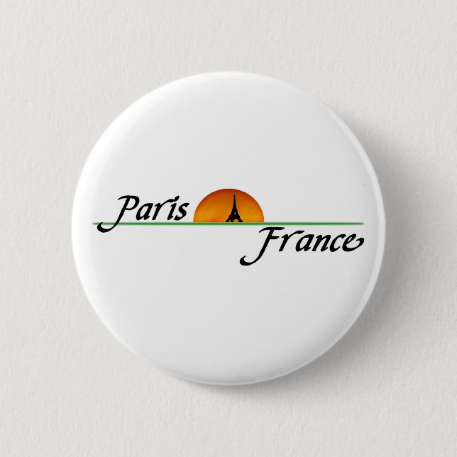 Paris 6 Cm Round Badge (Front)