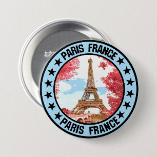 Paris                                              7.5 cm round badge