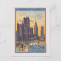 Paris à Gand Vintage Poster 1892