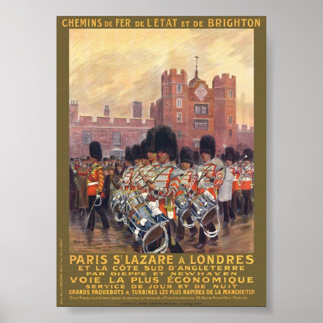 Paris à Londres Vintage Poster 1914 (Front)
