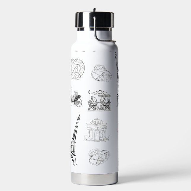 Paris Aesthetic Water Bottle (Left)