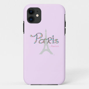 PARIS Amour with Eiffel Tower Case-Mate iPhone Case