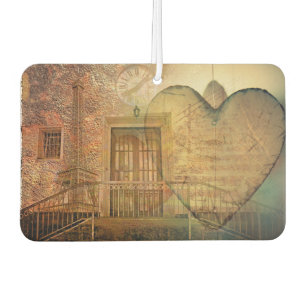 Paris and Heart Collage Car Air Freshener