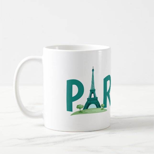 Paris and it's beautiful Eiffel tower  Coffee Mug (Left)