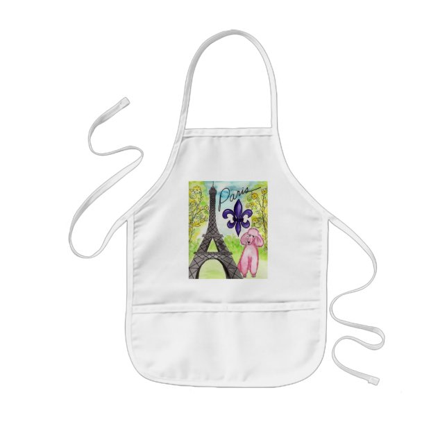 Paris and the Poodle Kids Apron (Front)